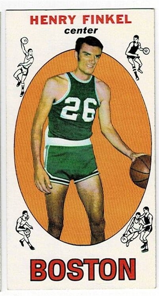 1969 Topps Basketball #34 Henry Finkel - Boston Celtics RC